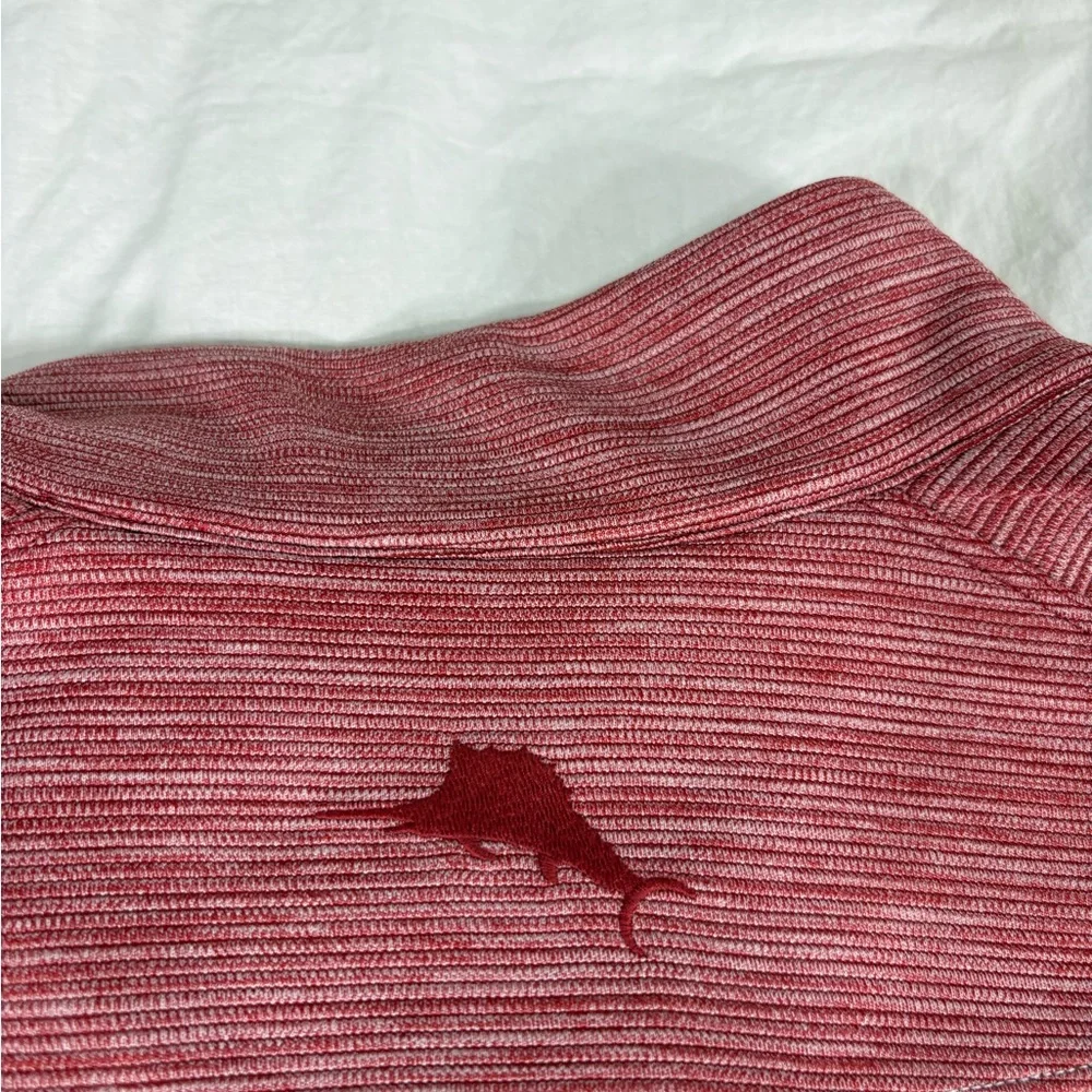 Tommy Bahama Mens Red 3/4 Zipper Long Sleeve Polyester Light Sweatshirt 2XLT - Picture 10 of 10